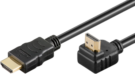 Goobay High Speed HDMI 90° Kabel m. Ethernet - 0,5 m