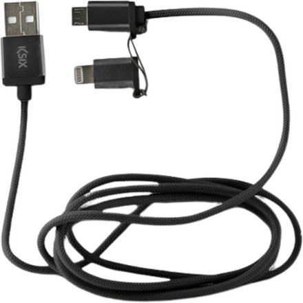 KSIX USB till Micro-USB & Apple Lightning Omvandlare