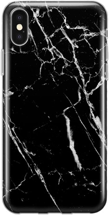 iPhone X/Xs Cover - Svart Marmor