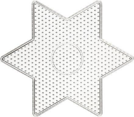 Creotime Transparent Stjärna Pärlplatta - 15x15cm