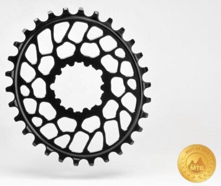 Absolute Black Sram DM Oval Krankdrev DM, Oval, BB30, Sort, 34T