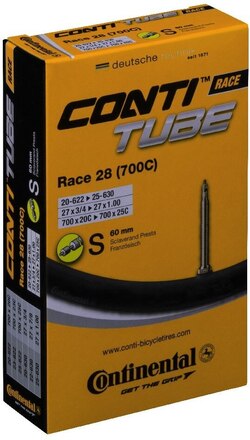 Continental Race Wide 28" Slange 25-622 - 32-630, 60 mm presta, 125 g