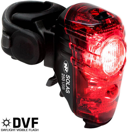 NiteRider Solas 250 Baklys 250 lumen, USB oppladbart