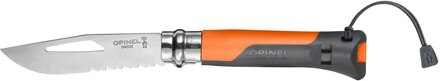 Opinel N°08 Outdoor Kniv Oransje, 8,5 cm blad, Foldbar