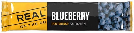 Real On The Go Proteinbar Blåbär, 40 g