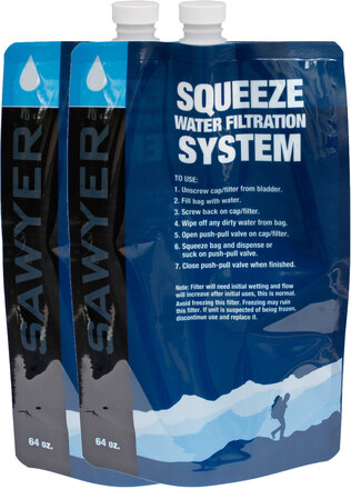 Sawyer 2 Liter Vattenpåsar Blå, 2.0 liter, 2 st!