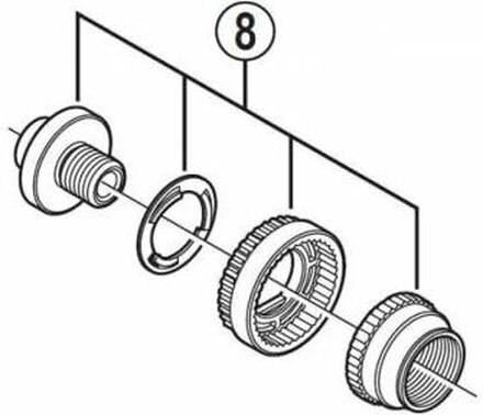 Shimano Ultegra 6800 konus bak høyre Med låsemutter