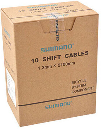Shimano Standard Girwire Eske 1.2 x 2000 mm, 10 stk i én eske