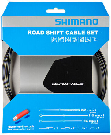 Shimano Dura Ace 9000 Växelvajerset Svart, Polymer-belagte wire