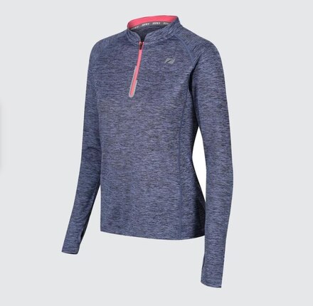 Zone3 Soft Touch Tech LS Dame Trøye Petrol Blue/Neon Coral