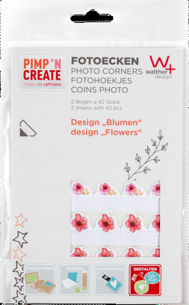 Walther Photo corners flower design 2 sheets of 42 pcs