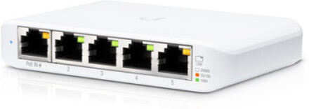 Ubiquiti Networks UniFi Switch Flex Mini (3-pack) hanterad Gigabit Ethernet (10/100/1000) Strömförsörjning via Ethernet (PoE) stöd Vit