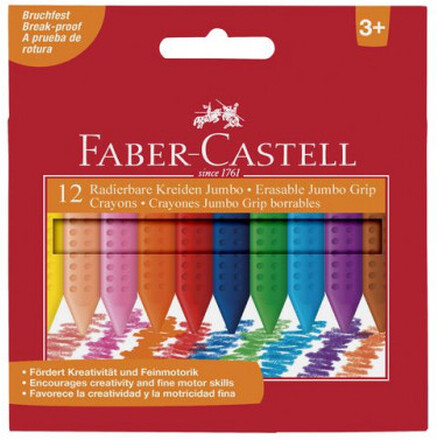 Plastkrita FABER CASTELL trekantig 12/fp