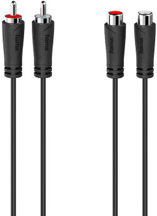 Cable Audio Extension 2 RCA Plugs - 2 RCA Sockets 3.0m