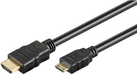 Goobay 31933 HDMI-kabel 3 m HDMI Typ A (standard) HDMI Type C (Mini) Svart