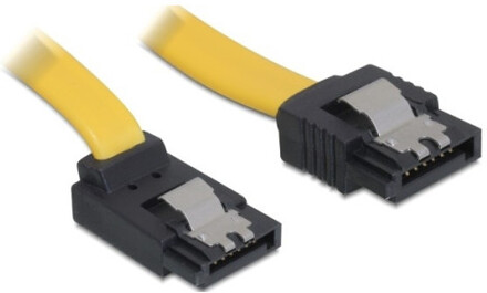 DeLOCK 0.2m SATA Cable SATA-kablar 0,2 m Gul