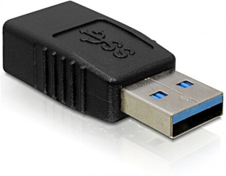DeLOCK USB 3.0-A Adapter USB-A Svart