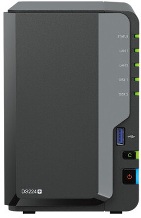 Synology DiskStation DS224+ NAS- & lagringsservrar Skrivbord Nätverksansluten (Ethernet) Svart J4125