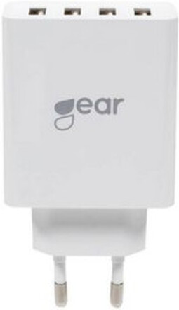 Laddare Vägg GEAR 220V 4xUSB-A 5A/25W