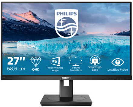 Philips S Line 275S1AE/00 LED display 68,6 cm (27") 2560 x 1440 pixlar 2K Ultra HD LCD Svart