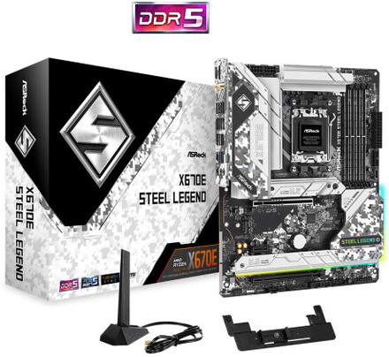 Asrock X670E Steel Legend AMD X670 AM5-sockel ATX