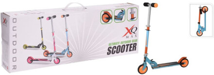 XQ Max Hopfällbar sparkcykel med fotbroms blå och orange