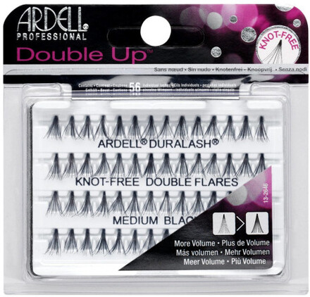Double Up Individual Knot-Free Double Flares Medium Black