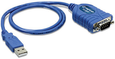 Trendnet TU-S9 seriella kablar Blå USB Type-A DB-9