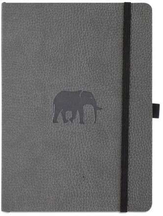 Dingbats* Wildlife Soft Cover A5 Dotted Grey Elephant Notebook