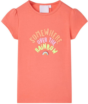 T-shirt för barn korallröd 116