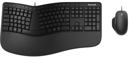 Microsoft Ergonomic Desktop tangentbord Mus inkluderad USB QWERTY Nordic Svart