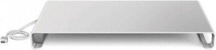 Monitorställ Riser Universal 3x USB-A, 1x Type-C, Silver