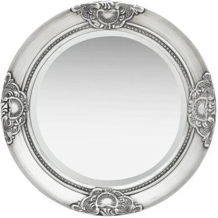 Väggspegel barockstil 50 cm silver