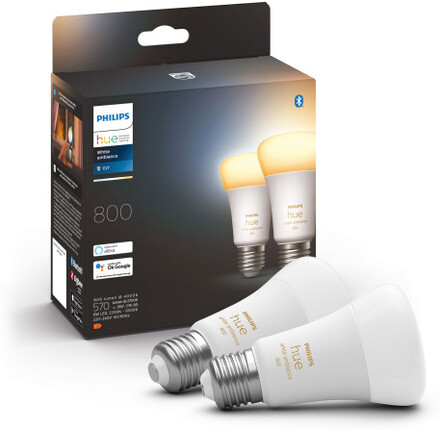 Hue White Ambiance E27 2-pack