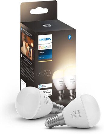 Hue White E14 P45 Klot 2-pack