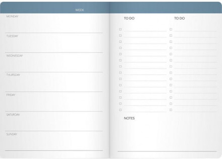 Kalender Week planner odaterad blå- 1051