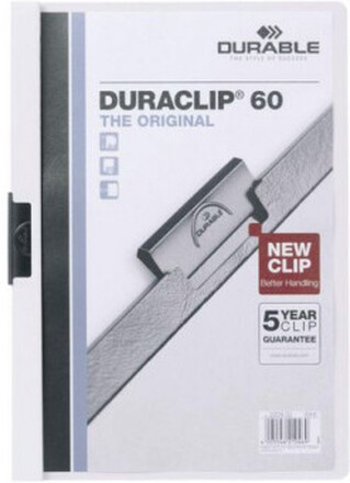 Klämmapp Duraclip 2200 A4 3mm vit