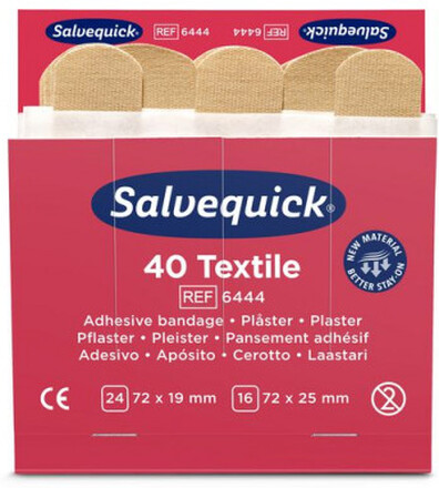 Plåster SALVEQUICK refill textil 40/fp