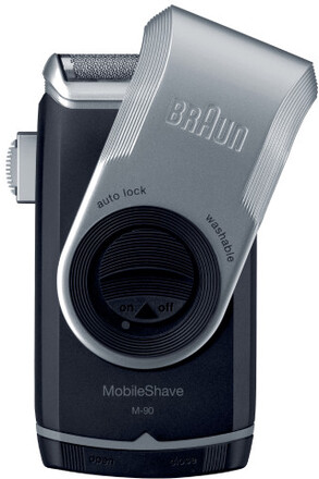 Braun MobileShave PocketGo M90 Blå, Silver