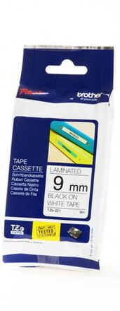 Tape TZE-221 9mm Black on White