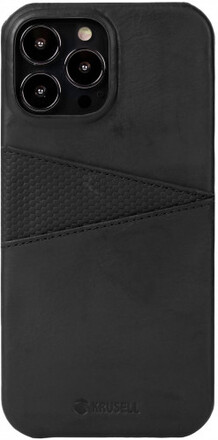 Leather CardCover iPhone 13 Pro Max Svart
