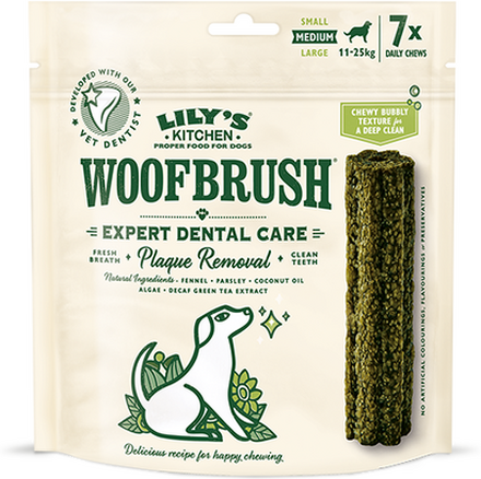 Lily's Kitchen Woofbrush Dental Chew Dentaltugg Medium 7-pack