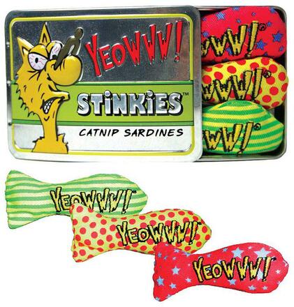 Yeowww Kattmynta Stinkies Sardiner 3-pack Kattleksak