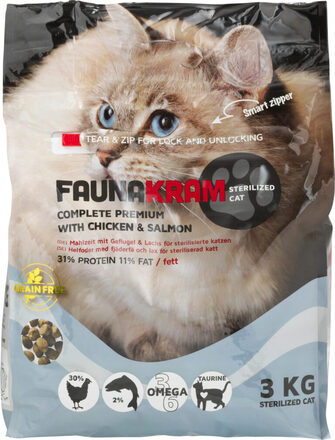 Faunakram Kattmat Premium Kvalité - För steriliserade katter