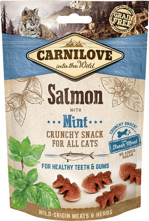 Carnilove Crunchy Snack Salmon With Mint Kattgodis - 50 g