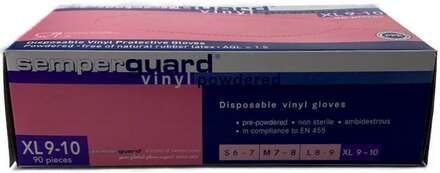 Semperguard handskar / vinylhandskar / engångshandskar XL