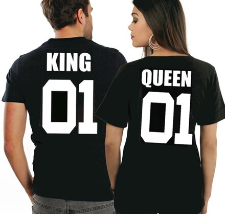 King t-shirt eller Queen t-shirt 01 tryck