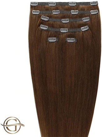 Gold24 Clip-on Hair Extensions #6 Ljusbrun 50cm - 7 delar