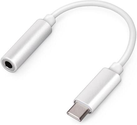 USB-C till 3.5mm Audio Adapter Samsung/Andriod Mobiler - Vit