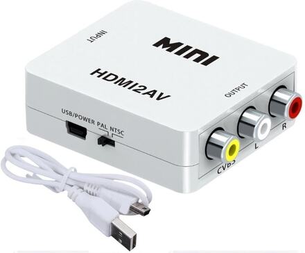 INF HDMI till AV/RCA signalomvandlare 1080p Vit